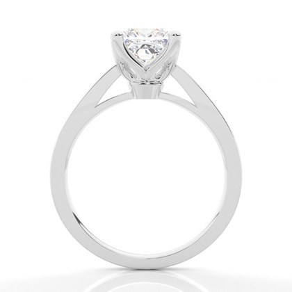 Princess Silver Solitaire Diamond Rings