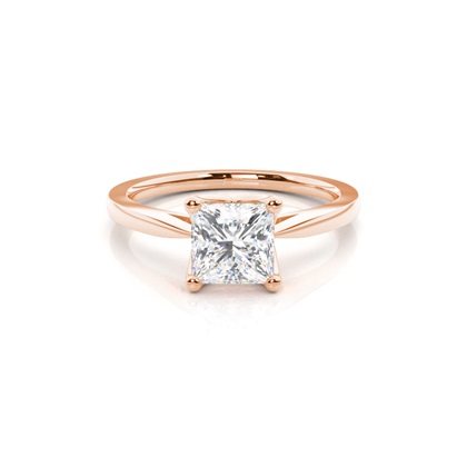 Princess Solitaire Diamond Rings 