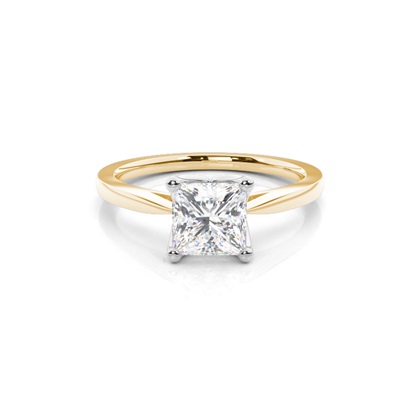 Mixed Metal Diamond Engagement rings