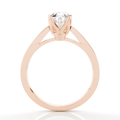 Pear Rose Gold Solitaire Diamond Rings