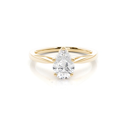 Pear Solitaire Diamond Engagement Rings