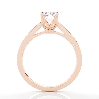 Emerald Rose Gold Classic Solitaire Engagement Rings