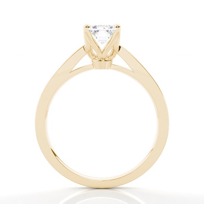 Emerald Yellow Gold Classic Solitaire Engagement Rings