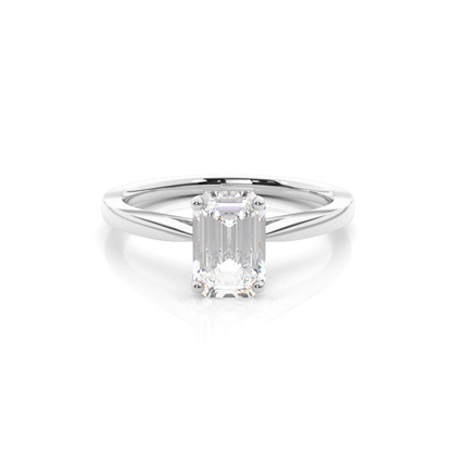 Emerald Solitaire Diamond Rings