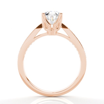 2.00 Carat Rotgold Seitensteine Verlobungsringe