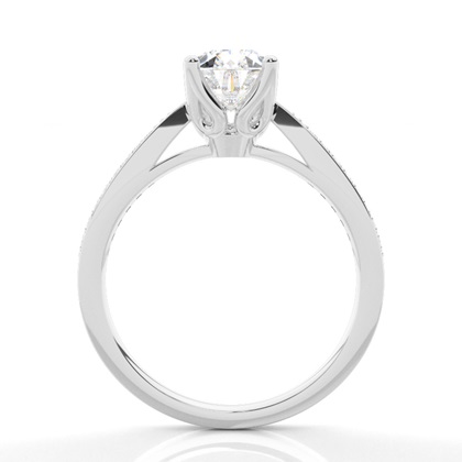 White Gold Side Stone Diamond Rings