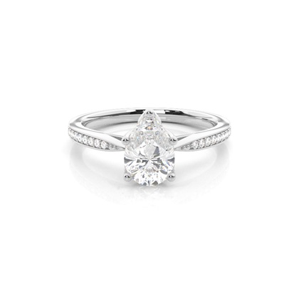 Silver Diamond Engagement Rings