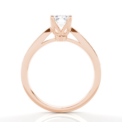 Rose Gold Side Stone Diamond Rings