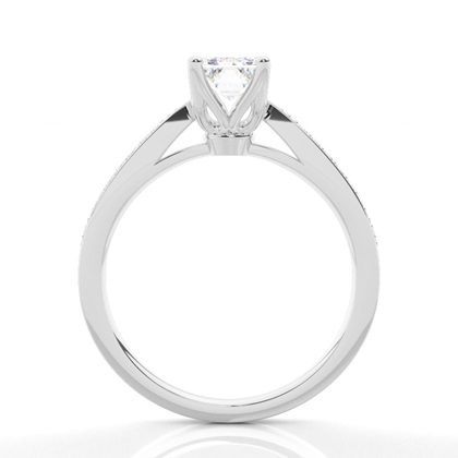 White Gold Side Stone Diamond Rings