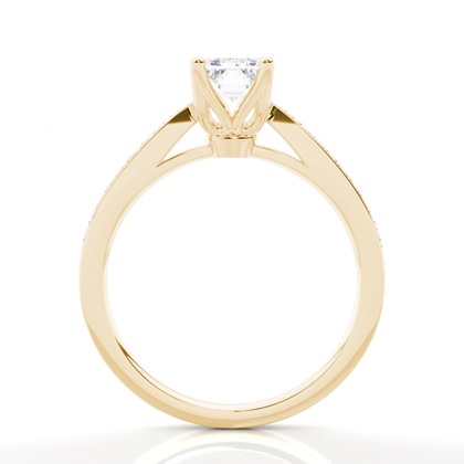 Yellow Gold Side Stone Diamond Rings