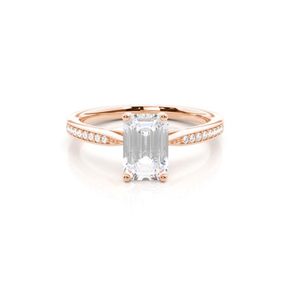 Rose Gold Side Stone Diamond Rings