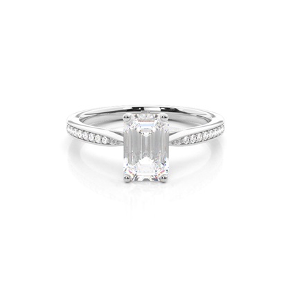 Emerald Cut Diamond Engagement Rings
