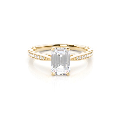 Yellow Gold Side Stone Diamond Rings
