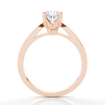 Rose Gold Side Stone Diamond Rings