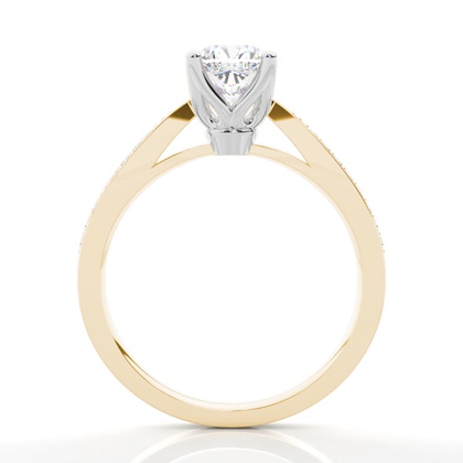 White Gold Side Stone Diamond Engagement Ring