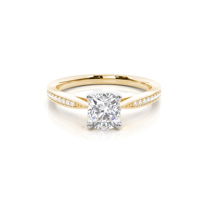 Mixed Metal Diamond Engagement rings