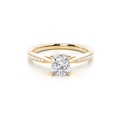 Yellow Gold Side Stone Diamond Rings