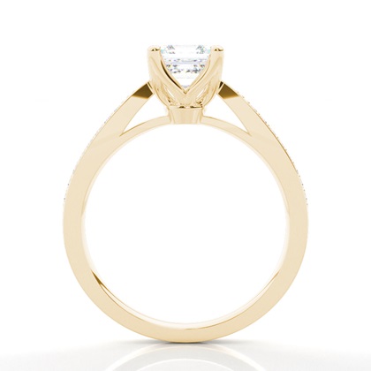 Yellow Gold Side Stone Diamond Rings