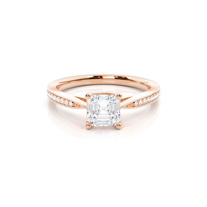 Rose Gold Side Stone Diamond Rings