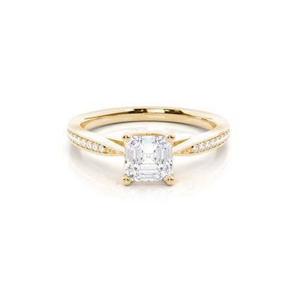 Yellow Gold Side Stone Diamond Rings