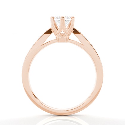Rose Gold Side Stone Diamond Rings