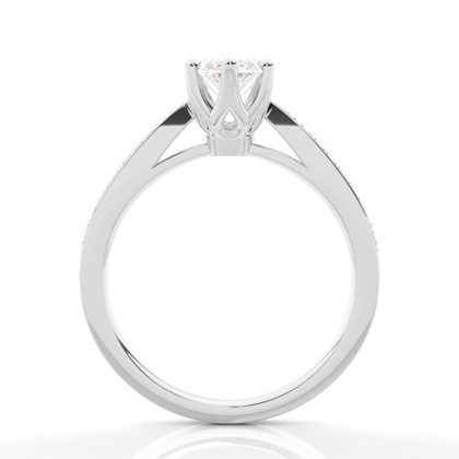 White Gold Side Stone Diamond Rings