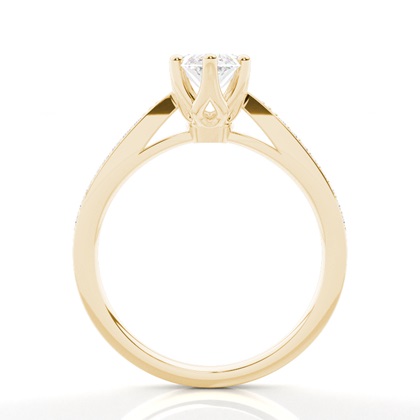 Yellow Gold Side Stone Diamond Rings