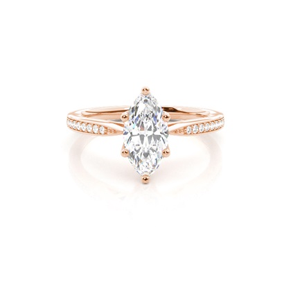 Rose Gold Side Stone Diamond Rings