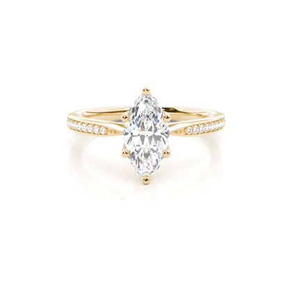 Yellow Gold Side Stone Diamond Rings