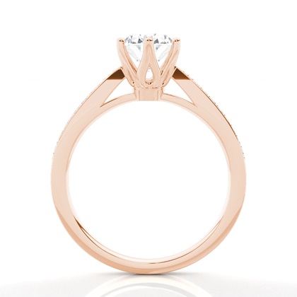 Rose Gold Side Stone Diamond Rings