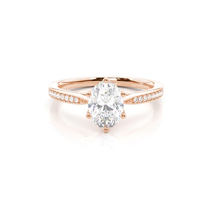 Rose Gold Side Stone Diamond Rings