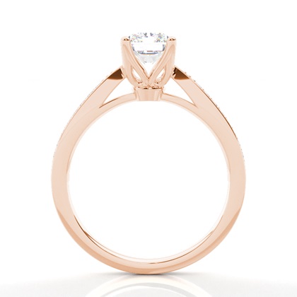 Rose Gold Side Stone Diamond Rings