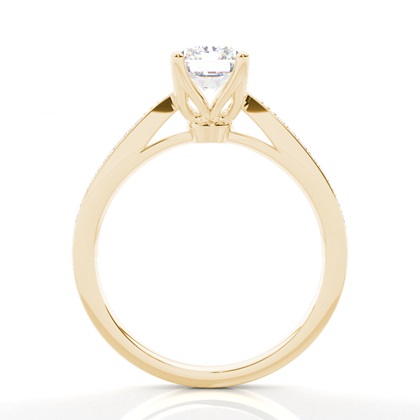 Yellow Gold Side Stone Diamond Rings