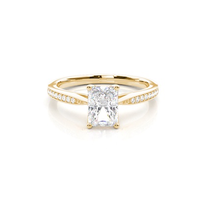 Yellow Gold Side Stone Diamond Rings