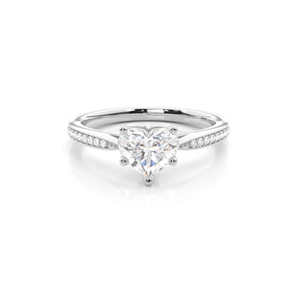 Silver Diamond Engagement Rings