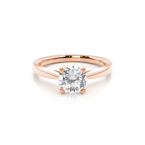 Dünner Diamant Verlobungsring in einer Krappenfassung