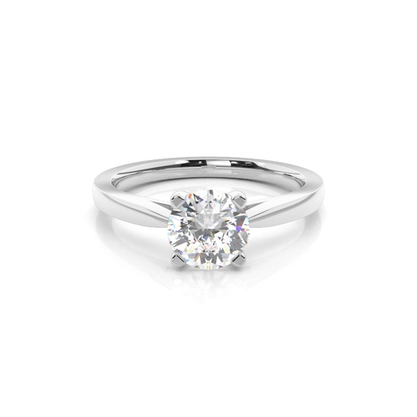 4 Prong Setting Thin Engagement Ring