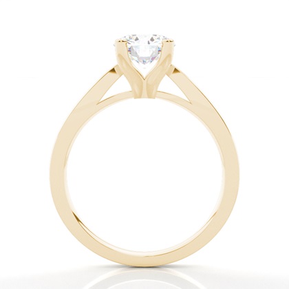 Yellow Gold Solitaire Diamond Rings 