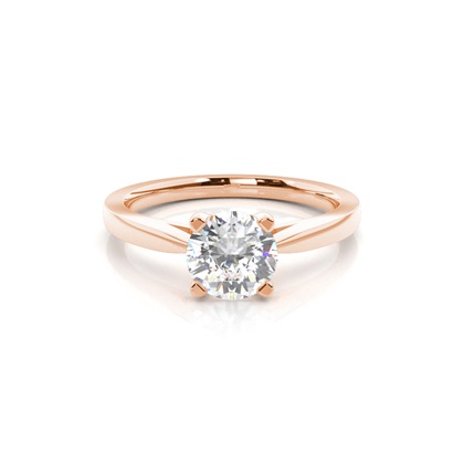 Rose Gold Solitaire Diamond Rings