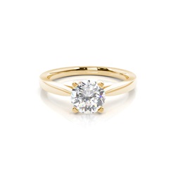 4 Prong Setting Thin Engagement Ring