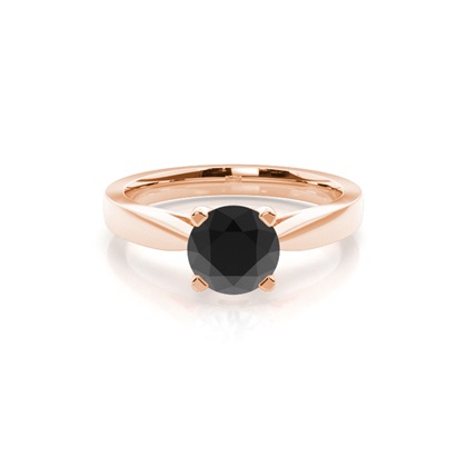 Rotgold Schwarze Diamanten Verlobungsringe