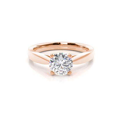 Rose Gold Solitaire Diamond Rings