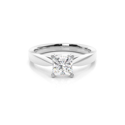 Princess Solitaire Diamond Rings 