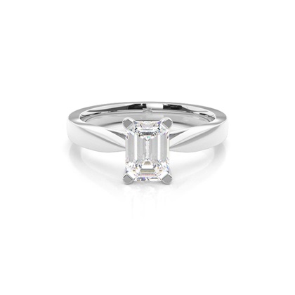 Emerald Solitaire Diamond Rings