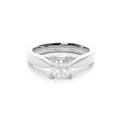 Princess Solitaire Diamond Rings 