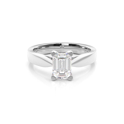 Emerald Solitaire Diamond Rings