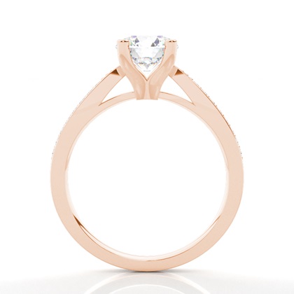 Rose Gold Side Stone Diamond Engagement Rings