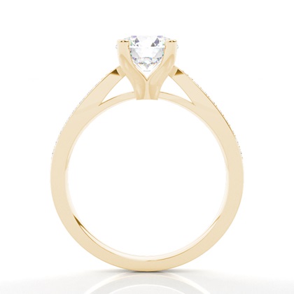 Yellow Gold Side Stone Diamond Engagement Rings