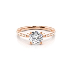 4 Prong Setting Thin Side Stone Engagement Ring