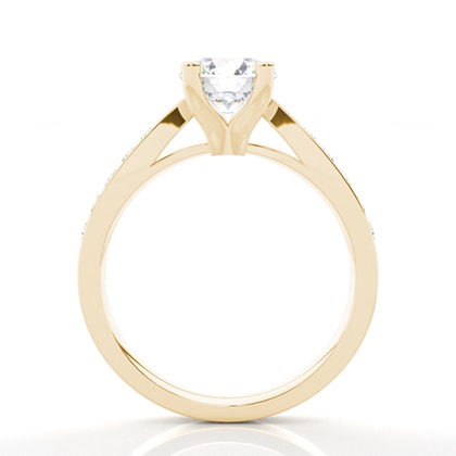 Yellow Gold Side Stone Diamond Engagement Rings
